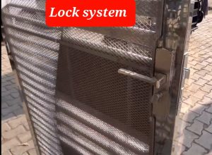 Lock system in steel gate 