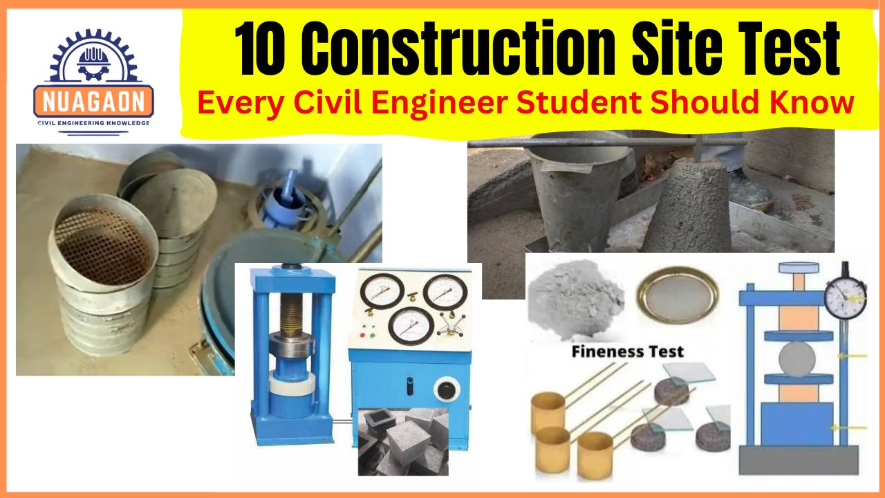 10 Field test on Construction Site | Sieve Analysis, Compressive Strength OPC33 grade